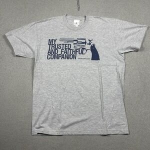 Smith & Wesson Graphic Print Crewneck T Shirt Mens XL Gray Crewneck